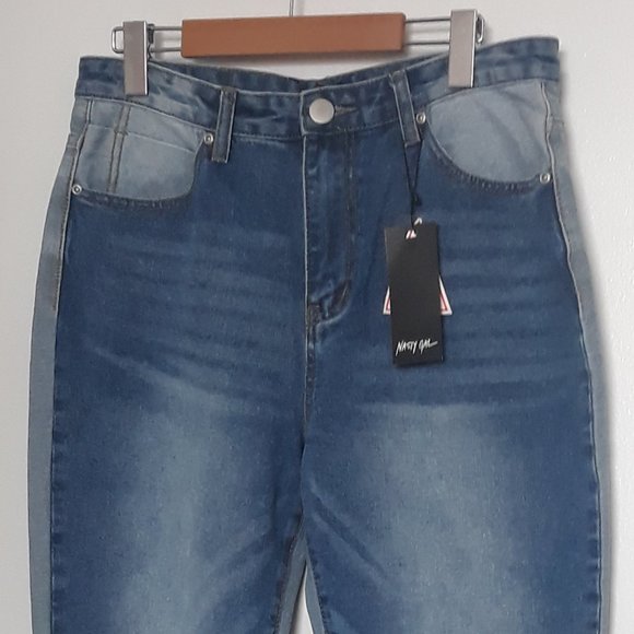 Nasty Gal "Two Sides to Every Story Mom Jeans" Sz. 8 NWT - Picture 2 of 14